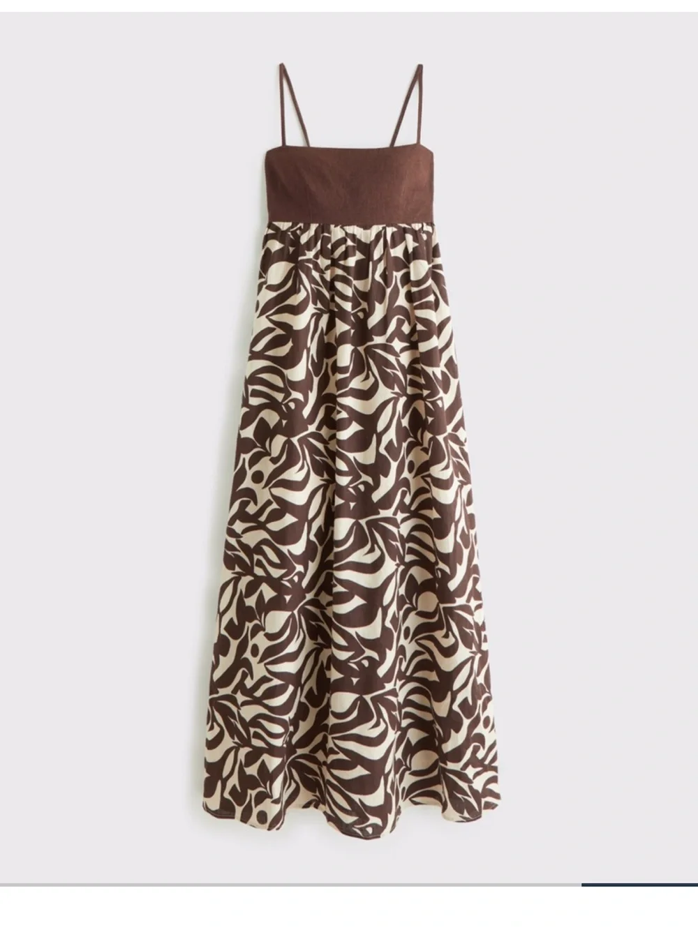 NWT Abercrombie & Fitch Tie-Back Babydoll Maxi Dress Size Small TALL